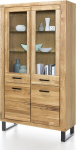 Massivmoebelversand.de Tido XL Double Display Case Wild Oak Partially Solid Oiled