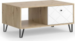 Vicco Nice kohvilaud, Artisan/valge, 90,2 x 59,4 cm, lahtise sektsiooni ja sahtliga