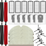 (26 St&uuml;ck) Q5 Pro+ Ersatzteile Zubeh&ouml;r Set f&uuml;r Roborock Q5 Pro, Q5 Pro+, Q8 Max, Q8 Max+ Saugroboter, 2 Paar Rollenb&uuml;rsten, 6 HEPA-filter, 6 Seitenb&uuml;rsten, 6 Staubbeutel, 4 Wischpads