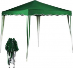 BAKAJI Gazebo 3 x 3 m kokkupandav veekindel kokkupandav 3 x 3 m aiatelk veekindel papp metallist raam avamine ja sulgemine akordioniga mudel Ischia (roheline)