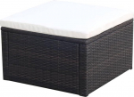 Homgoday Footstool Ottoman Polyrattan 53x53x30cm Brown Diivan Voodi Elutuba Diivanid Diivanid v&auml;ljas Aed Elutuba Patio v&auml;ljas