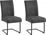 byLIVING Maria S&ouml;&ouml;gitoatoolid XXL kuni 150 kg Kangas antratsiit / iste vedrustusega / metallraam must / k&ouml;&ouml;gitool k&auml;epidemega / s&ouml;&ouml;gitoatool B 45 x K 95 x S 60 cm