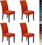 Howhic s&ouml;&ouml;gituba Stretch Chair Covers Set of 4 eemaldatav pestav s&ouml;&ouml;gitool Slipcovers s&ouml;&ouml;gitool istme kaitsja Great Home Decoration ja Bankett polsterdus (Pureed Pumpkin, 4 Pack)