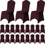WedDecor Spandex toolikatted Stretch kangas eemaldatav pestav Slipcovers pulmade Bankett tseremooniaid Hotell s&ouml;&ouml;gituba Party Decoration (Burgundia) 50 t&uuml;kki