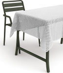 Aiakattekate 130 x 220 cm helehall ruuduline ilmastikukindel vahtpolsterdatud libisemisvastane laudlina