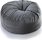 Aiire Giant Bean Bag Velvet Cover 150 cm - Bean Bag Chair XXL k&otilde;rge t&auml;itmine dekoratsiooniks, poistele ja lastele - j&auml;medad p&otilde;randapadjad, Chill Tool Cuddly Corner - Relaxo Bean Bags t&auml;iskasvanutele Grey