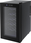 Weink&uuml;hlschrank 18 Flaschen 46 Liter, Weink&uuml;hler klein mit Geh&auml;rtetes Glas T&uuml;r LED Display, 8-18℃ Touch-Steuerung, Niedrige dB Getr&auml;nkek&uuml;hlschrank, Freistehender Weink&uuml;hlschrank Konstante Temperatur