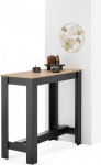 MODESTO Baarilaud Artisan Oak Look / Must - kaasaegne k&otilde;rge laud k&ouml;&ouml;ki ja s&ouml;&ouml;gituppa - 115 x 103 x 50 cm (B x K x S)