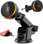 SERUW 15W magnetiline juhtmevaba autolaadija Mount Holder pooljuhtide jahutus tehnoloogia Air Vent armatuurlaua telefoni paigaldus &uuml;hildub iPhone Android telefoni