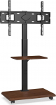 Delphos Mobiilne telerialus veeretatav puidust alusega, telerialus 32-70-tollise teleri jaoks kuni 45 kg, k&otilde;rgus reguleeritav kuni umbes 130 cm, p&ouml;&ouml;ratav &plusmn; 25&deg; max. VESA 600 x 400