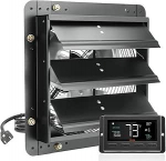 Abluftventilator, Shutter-Abluftventilator, 10/1214/16 Zoll, EC/AC-mootor, 940 CFM, 10-stufig einstellbar, Wandmontage, Dachbodenventilator, pulverbeschichteter Stahl(24in AC)
