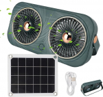 Erconsso Solar-Abluftventilator f&uuml;r Schuppen, 20 W, solarbetrieben, wetterfest, kompakt, energieeffizient, Ventilator f&uuml;r Garage, Terrasse, Dachboden, Outdoor, Toilette, Camping