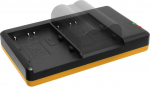 Topeltlaadija (USB) Olympus BLM-1 BLM-5 / C-7070, C-8080 / E-3, E-5, E-30, E-300, E-330, E-520 ja teistele - sisaldab Micro USB kaablit (2 akut saab laadida samaaegselt) - 7.4