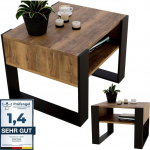 CraftPAK elutoa laud diivanile, mis on valmistatud kvaliteetsest puidust, vastupidav ja kaasaegne kohvilaud koos t&auml;iendava riiuliga, v&auml;rviga Retro Black