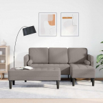 Diivan komplekt mit Kissen 2 tk Taupe pol&uuml;ester,M&ouml;bel,Diivanid,Taupe,39.5 kg-3329257