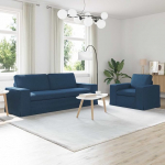 2er Sofaset Hellgrau 120cm mit Metallrahmen, 2-teiliges hellgraues Sofa 120cm als Set, Sofa Hellgrau 2 St&uuml;ck mit robuster Konstruktion