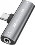 INF USB C 3,5 mm k&otilde;rvaklappide laadimisadapter USB-C emaga seadmetele toetab muusika taasesitust 5cm 1 x adapter (Hall)