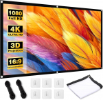 Beamer Leinwand 100 Zoll - 16:9 HD Faltbare Projektionsleinwand, Anti-Falten 4K Projector Screen 221x125 cm, Doppelseitige Projektion Leinwand f&uuml;r Camping und Heimkino, Zuhause Schule Treffen