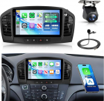 Rimoody 4G + 128G Android Autoradio Opel Insignia 2008-2013 jaoks Buick Regal 2009-2013, 9-tolline juhtmevaba Carplay Android auto navigatsioon GPS WiFi FM/RDS/EQ Mirror Link Bluetooth juhtimine