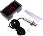 Hochpr&auml;ziser digitaler Drehzahlmesser mit 4 U/min, sinine LED-N&auml;herungsschalter-Sensor, NPN, f&uuml;r Drehmaschine, Federgeschwindigkeitspr&uuml;fer, Velocimetrie, ber&uuml;hrungsloser Drehzahlmesser, Tachometer
