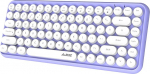 Traadita Bluetooth klaviatuur, armas mini kompaktne klaviatuur 84 klahviga, traadita 2.4GHz Bluetooth &uuml;hendustehnoloogia, &uuml;mmargune ABS Retro klahvikate, matt paneel, ergonoomiline disain (lilla)