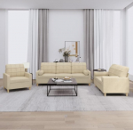 3201260 3-osaline diivanikomplekt koos pehmendustega Diivanid elutoa diivanikomplekt Diivanid elutuppa kreemjas kangas