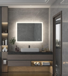 Axentia peegel LED-valgustusega, vannitoa peegel koos puutetundliku valgustusega, umbes 70 x 60 x 3,5 cm.