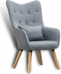 ESTEXO&reg; TV tugitool, Lounge, lamamistool, polsterdatud tool, lugemistool, kangas, polsterdatud, hall