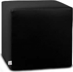 Arketicom Dice Ottomani, jalahoob Cube HandMade koos Faux Leather (eemaldatav kaas koos Zip) ja Poliuretan Black 35x35 cm (puf puff pouff pouff pouf pouffe)