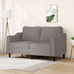 2-kohaline diivan Kahekohaline diivan Diivan Lounge diivan Relax diivan K&uuml;lalissohv Loveseat diivan Polsterdatud diivan elutuppa K&uuml;lalistetuba Magamistuba Taupe 140 cm Kangas