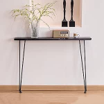 T&ouml;&ouml;stuslik kitsas konsoolne diivanilaud T&auml;ispuidust &uuml;lemine must juuksekarva jalad 120x20x80cm T&auml;iuslik elutoa koridoris diivani taga sissep&auml;&auml;su m&ouml;&ouml;bel