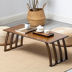 Zusammenklappbarer japanischer Couchtisch - kompakter kleiner Massivholztisch f&uuml;r Fenster, madal Kang-Tisch, ideal f&uuml;r Heimb&uuml;ro, 80 x 37 x 30 cm