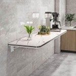 Schwebender Wandschreibtisch f&uuml;r kleine R&auml;ume, an der Wand montierter Klapptisch, aus Holz, Computerarbeitsplatz f&uuml;r das Homeoffice, f&uuml;r K&uuml;che und Esszimmer, wei&szlig;, 90 x 30 cm