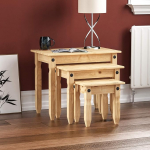 Home Discount Corona Nest of Tables, massiivne m&auml;nni puit