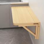 Klapptisch Wandmontierter Klapptisch aus Massivholz, platzsparende Fr&uuml;hst&uuml;cksbar f&uuml;r K&uuml;che und Esszimmer, vielseitiges Klappdesign f&uuml;r die Waschk&uuml;che, Halterungen im Lieferumfang enthalten (