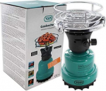 Shisha King&reg; gaasipliit integreeritud s&uuml;ttimisseadmega, XXL p&otilde;lemispinnaga, reguleeritava leegiga ja integreeritud tuulekaitsega, butaaniga, roostevaba teras/alumiinium.