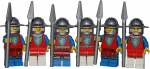 LEGO R&uuml;&uuml;tli minifiguurid Hawk Knight Lion Knights Figuurid Must Falcon Knights (6 Lion Knights) Black