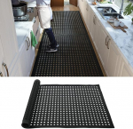 MYOYAY R&otilde;ngakummimatt, m&uuml;&uuml;akse meetri kaupa, kummimatt, uksematt 90 x 150 cm, libisemisvastane drenaažimatt, meek&auml;rgmatt, v&auml;listingimustes kasutatav kummist jooksja k&ouml;&ouml;ki, vannituppa, terrassile, m&auml;nguv&auml;ljakutele ja aedadesse, mustas toonis.