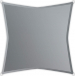 Windhager 10891"Riviera sun sail, square, 3.6 m silver-grey