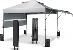 COSTWAY 3 x 3 m Pop Up Gazebo kahe markiisiga, kokkupandav Gazebo koos rullkottidega, 4 liivakotti, UV kaitse 50+, aiatelk, kokkupandav, peotelk, veekindel, stabiilne, talvekindel, aiamaja Gazebo for