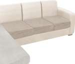 NAISI Velvet Couch Cushion Covers Stretch Sofa Seat Covers or Back Covers Soft Custom Couch Covers for Sectional Sofa (3 Pieces for 3 Seater Cushion, Taupe), 3 Pack