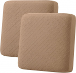 hyha Jacquard-Couch-Kissenbez&uuml;ge, magische Sofa-Schonbez&uuml;ge, waschbar, Diamantgitter, Stretch-Couch-Sitzkissen&uuml;berz&uuml;ge f&uuml;r Sektionalsofa (1 St&uuml;ck, suurus M, Kamel)