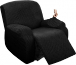 HOMDECR Stretch Cover for Recliner Chair Cover, Elastiktooli kate, 4/6/8-osaline tugitooli kaitsja, elastne kate teleritoolile, lamamistoolile, tugitoolile, kiiktoolile, l&otilde;&otilde;gastavale toolile (must, 1-kohaline)