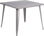 Flash Furniture Parker 35.5" Square Metal Indoor Outdoor laud h&otilde;bedane