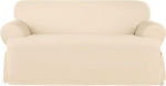 Surefit Sure FIT Heavy Cotton Duck Slipcover (Natural, T Pillow, Loveseat)