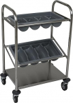 Saro INES Cutlery Trolley Silver 40 x 63 x 98 cm