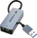 SODOLA USB 2.5 Gb LAN adapter Ethernet adapter USB 3.0 kuni RJ45 2500 Mbps Gigabit v&otilde;rguadapter alumiiniumist &Uuml;hildub s&uuml;learvuti, tahvelarvuti, arvutiga Windows 11/10/8, macOS jne all