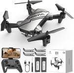 DEERC D20 Droon koos kaameraga HD 720P lastele, kokkupandav RC Mini Quadcopter FPV WiFi Live &uuml;lekandega, 2 akut, pikk lennuaeg, trajektoorilend, k&otilde;rguse hoidmine, &uuml;he klahviga start/maandumine,