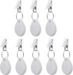 8 tk marmorist pisarad lauakattega raskekaaluline laudlinte riputusklambriga pikniku pulmalaudade kaunistamiseks (valge)