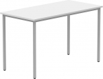 Office Hippo Essentials - tugev ja vastupidav arvuti - stiilne kodukontor - ideaalne t&ouml;&ouml;laud igale t&ouml;&ouml;kohale - reguleeritava k&otilde;rgusega jalad - Arctic White - 120 x 60 cm